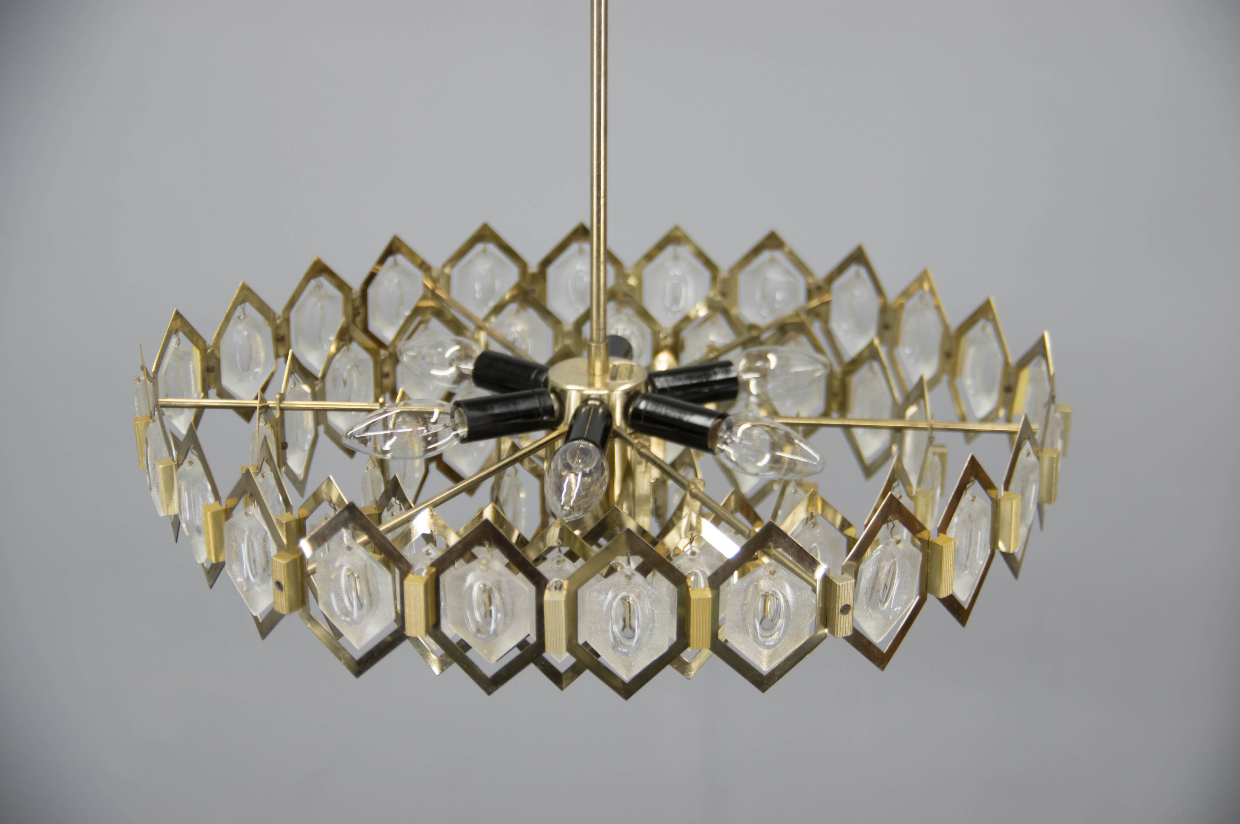 Midcentury Chandelier Designed by Bejvl for Kamenicky Senov, 1960s