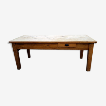 Table de ferme en bois clair