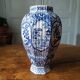 Blue and white baluster vase