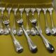 Set of 12 large silver-plated metal forks BOULENGER