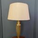 Leather and gold metal lamp from Le Dauphin 1970