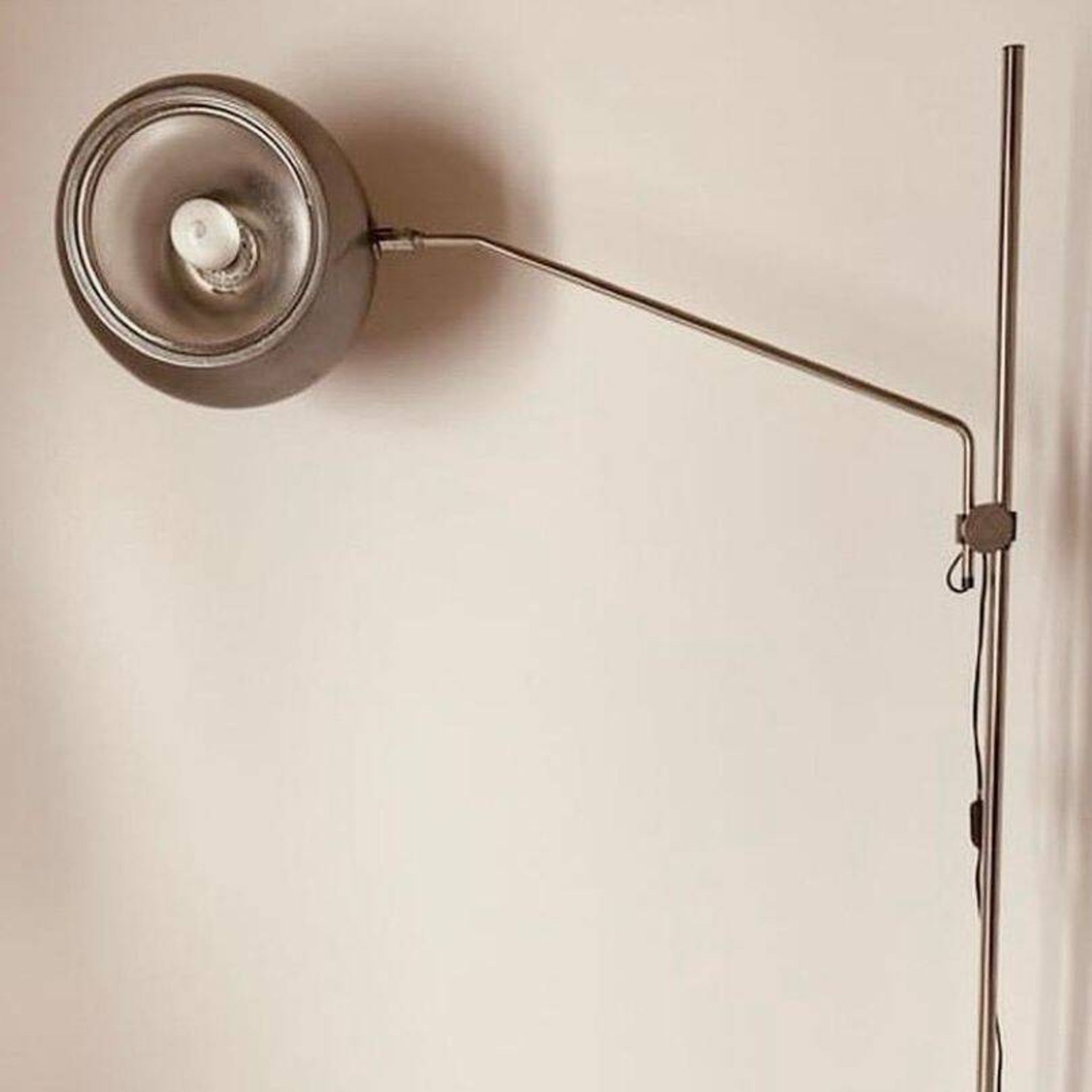 Vintage Floor Lamp, Chromed and Metal Structure, Italy 1960s