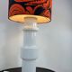 Vintage Murano glass lamp in opaline white, Doria, Italy, 1970.