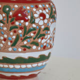 Handcrafted vase signed colorful patterned