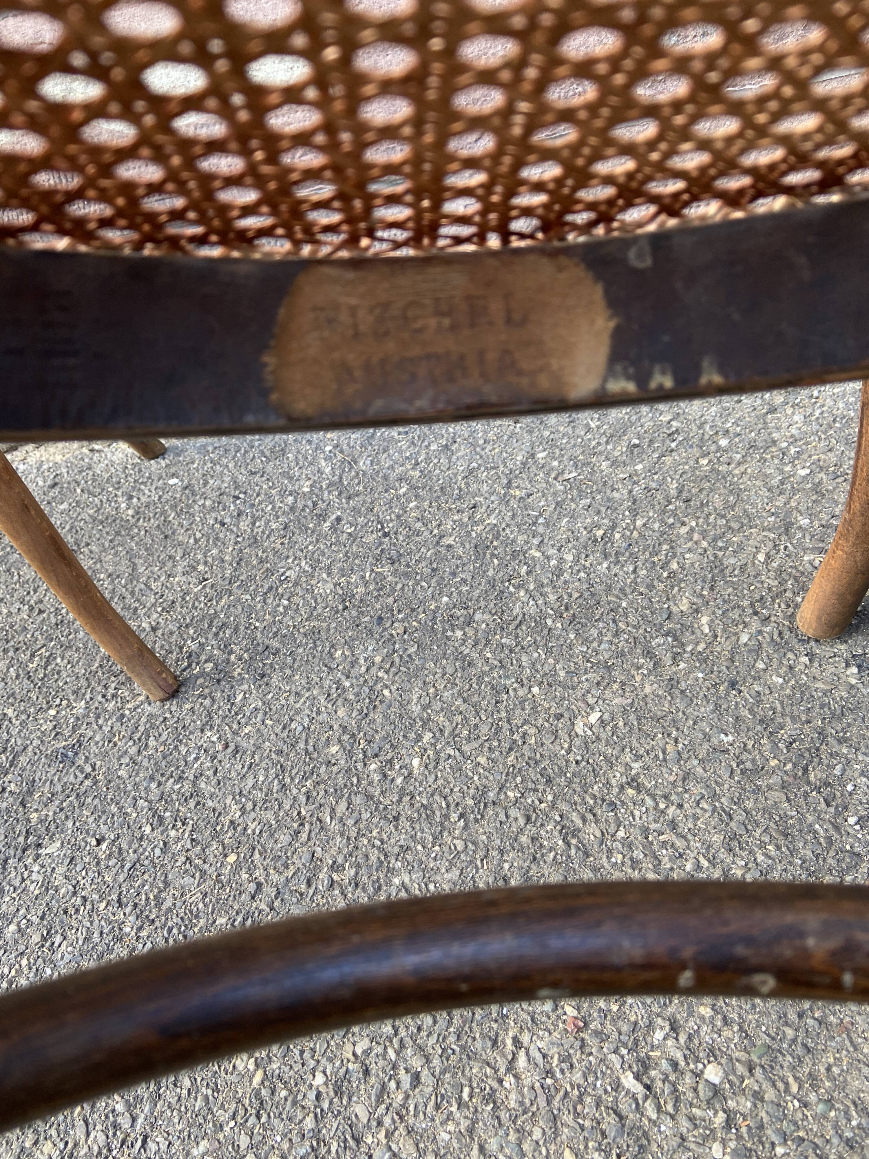 Suite of 4 chairs bistrot Fischel Nr 18 bentwood