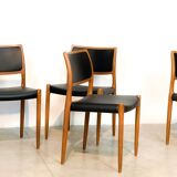 Set of four Niels Moller model 80 dining chairs