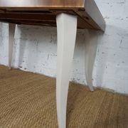 Table à manger avec rallonges art déco relookée pieds galbés