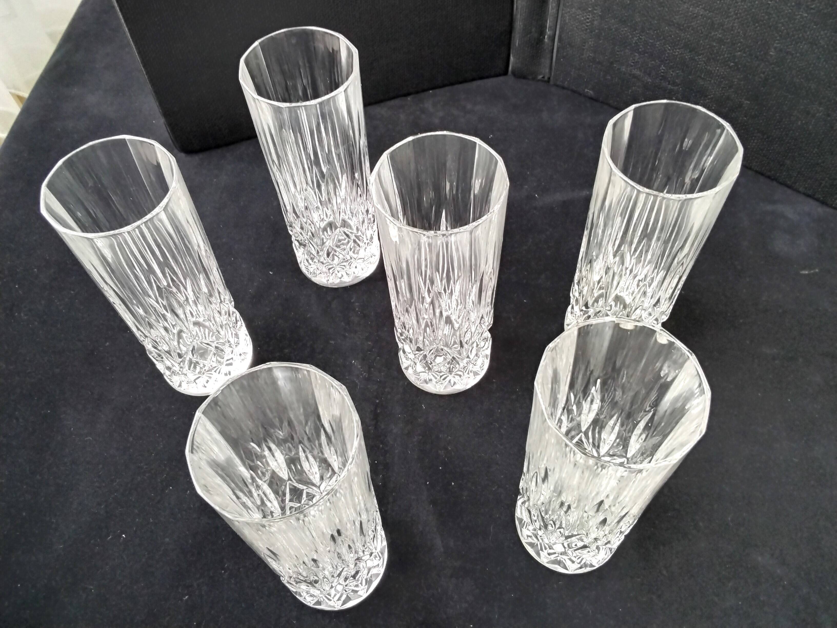 6 Cocktail glasses, whiskey soda in RCR crystal