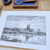 Ross Castle, Killarney, Ireland, printed illustration from 1879.