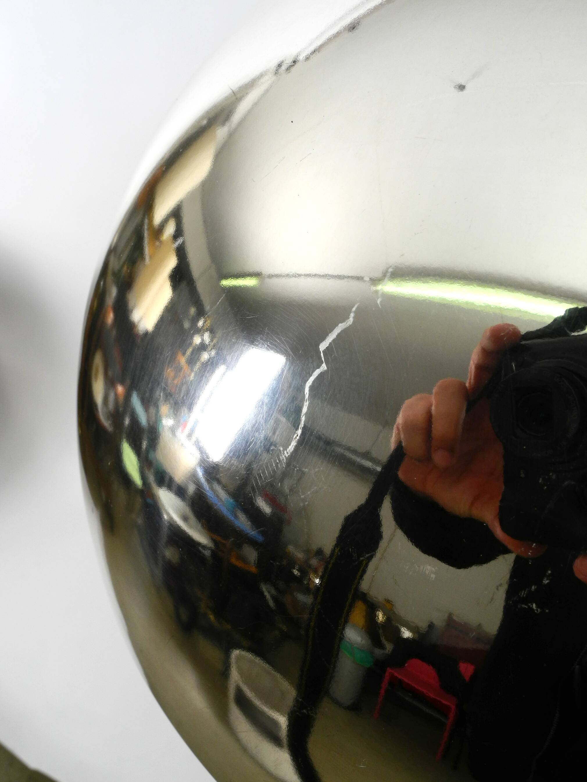 Mid Century ceiling lamp by the Vereinigte Werkstätten silver-plated