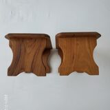 Duo wooden stools