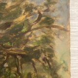 Peinture paysage vintage