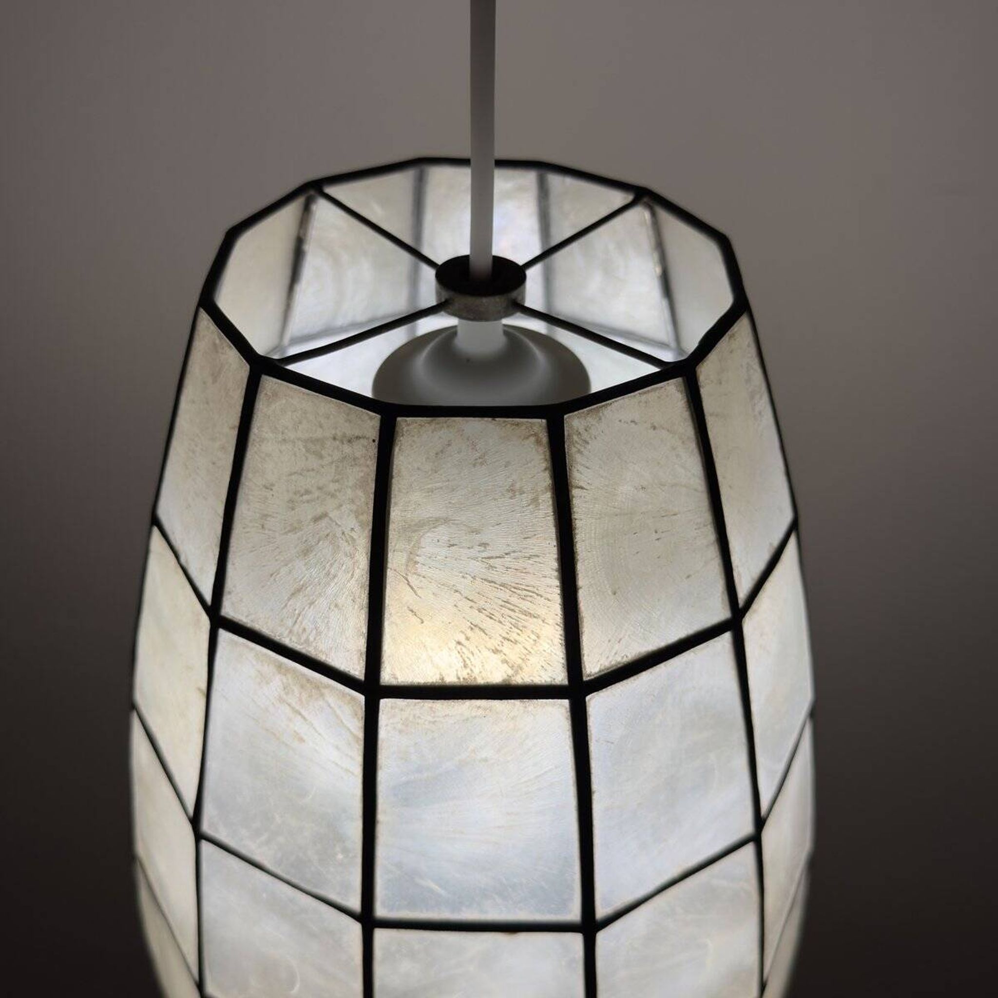 Vintage Capiz Shell Pendant, Italy, 1960s