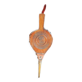 Old bellows in wood & leather pattern concentric circles