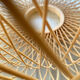 Openwork wicker hanging lamp