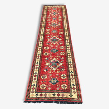 Remarquable tapis d'Orient: Kazak ancien 310x84 cm