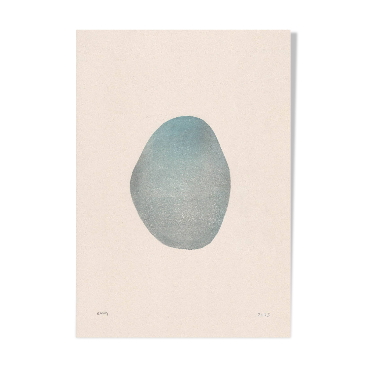 Abstract painting on paper B329 signed Eawy