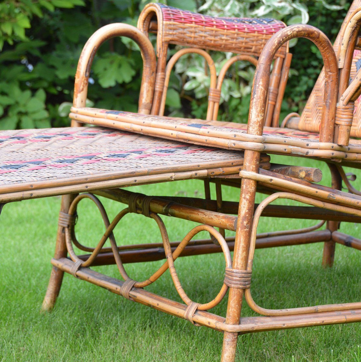 Transat Ancien Art Déco in vintage rattan 1920