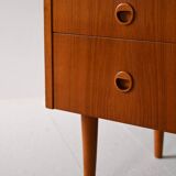 Fine teak bookcase with drawers