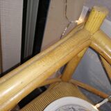 Bamboo rattan corner shelf