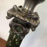 Electrified green kerosene lamp