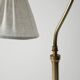 Scandinavian brass floor lamp with curved neck, 1950s