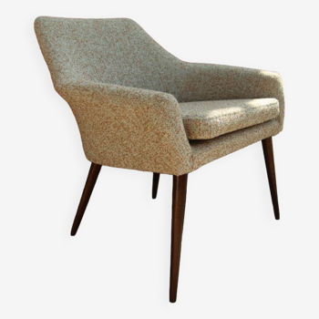 Modern armchair cocktail chair mid century design  orange polka dot 1970 renovated living Room armchair Scandinavian style space age design