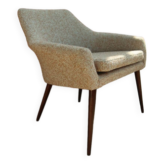 Modern armchair cocktail chair mid century design  orange polka dot 1970 renovated living Room armchair Scandinavian style space age design