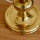 Pair of tall mid-century Swedish brass bobbin lamps by Aneta