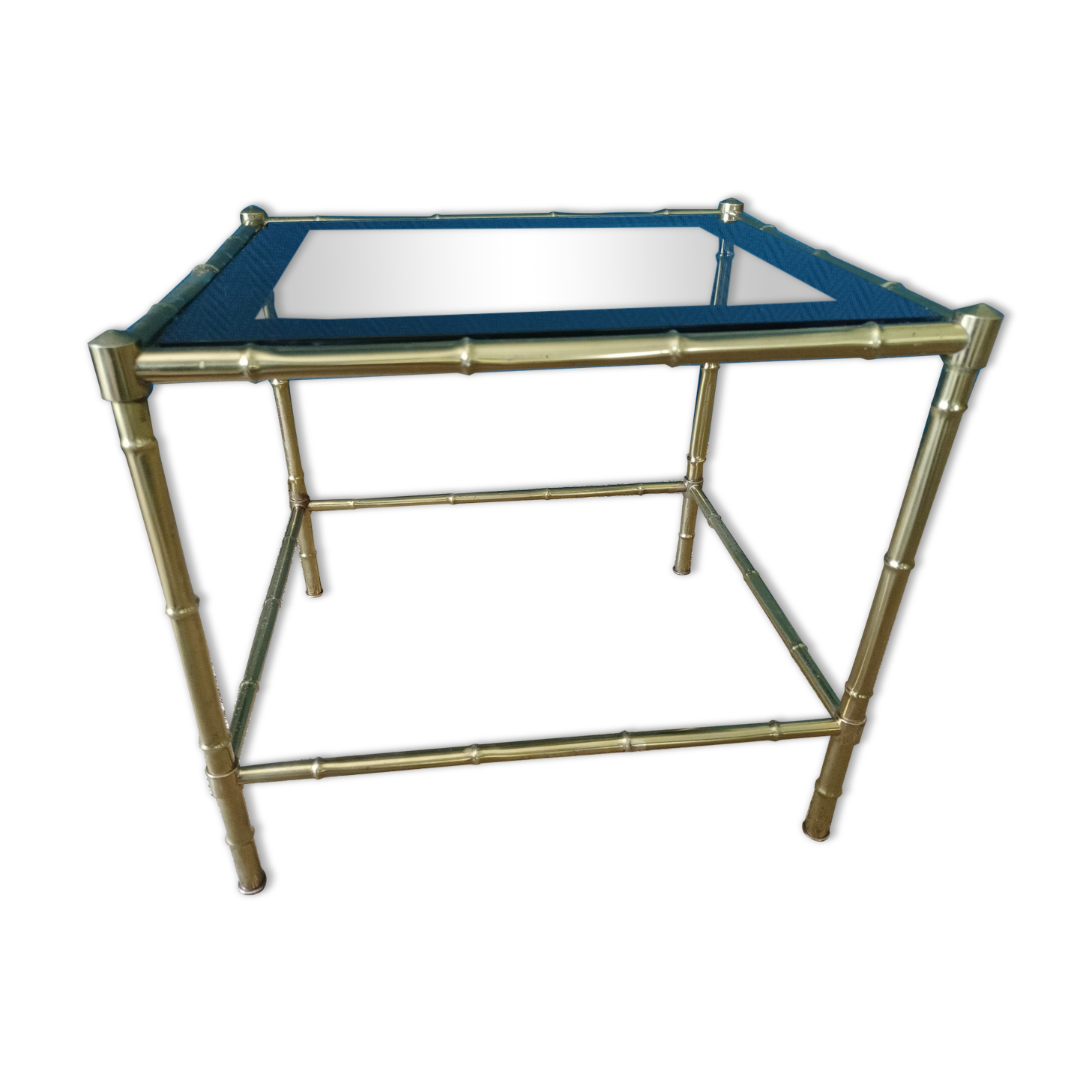 "bamboo" sofa end made of brass