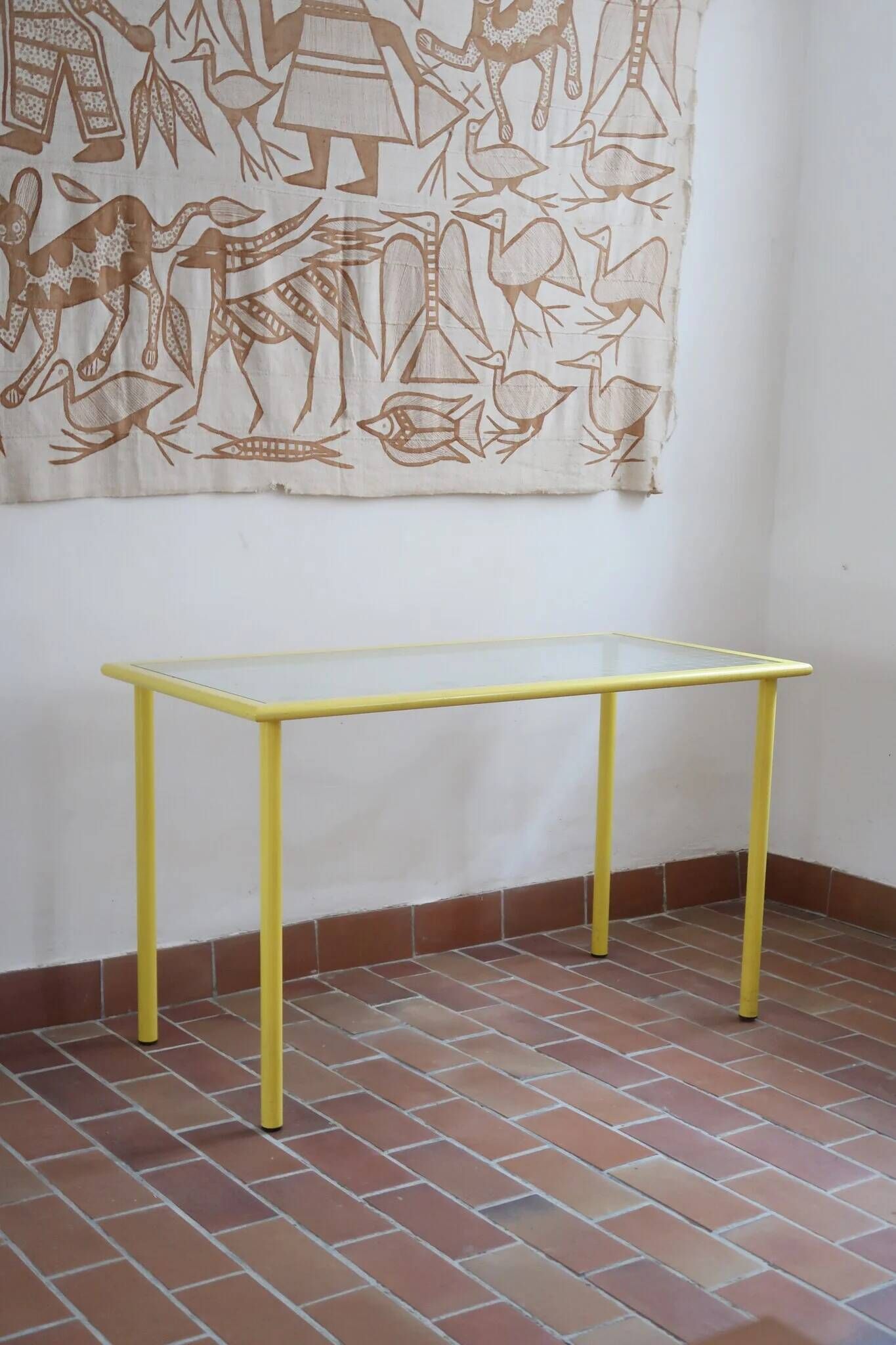 Giandomenico Belotti desk for Fly Line, yellow metal