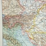 Old engraving 1898, Empire of Austria-Hungary, map • Lithograph, Original plate