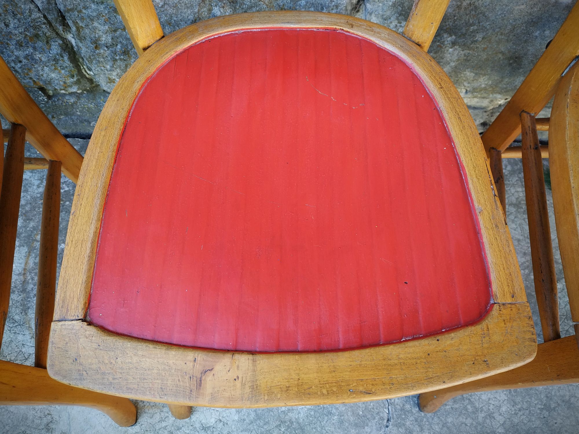 Set of four bistro chairs