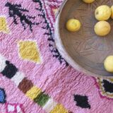 Pink Berber Rug - 206 x 160 cm