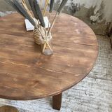 1950s round pine table with extensions