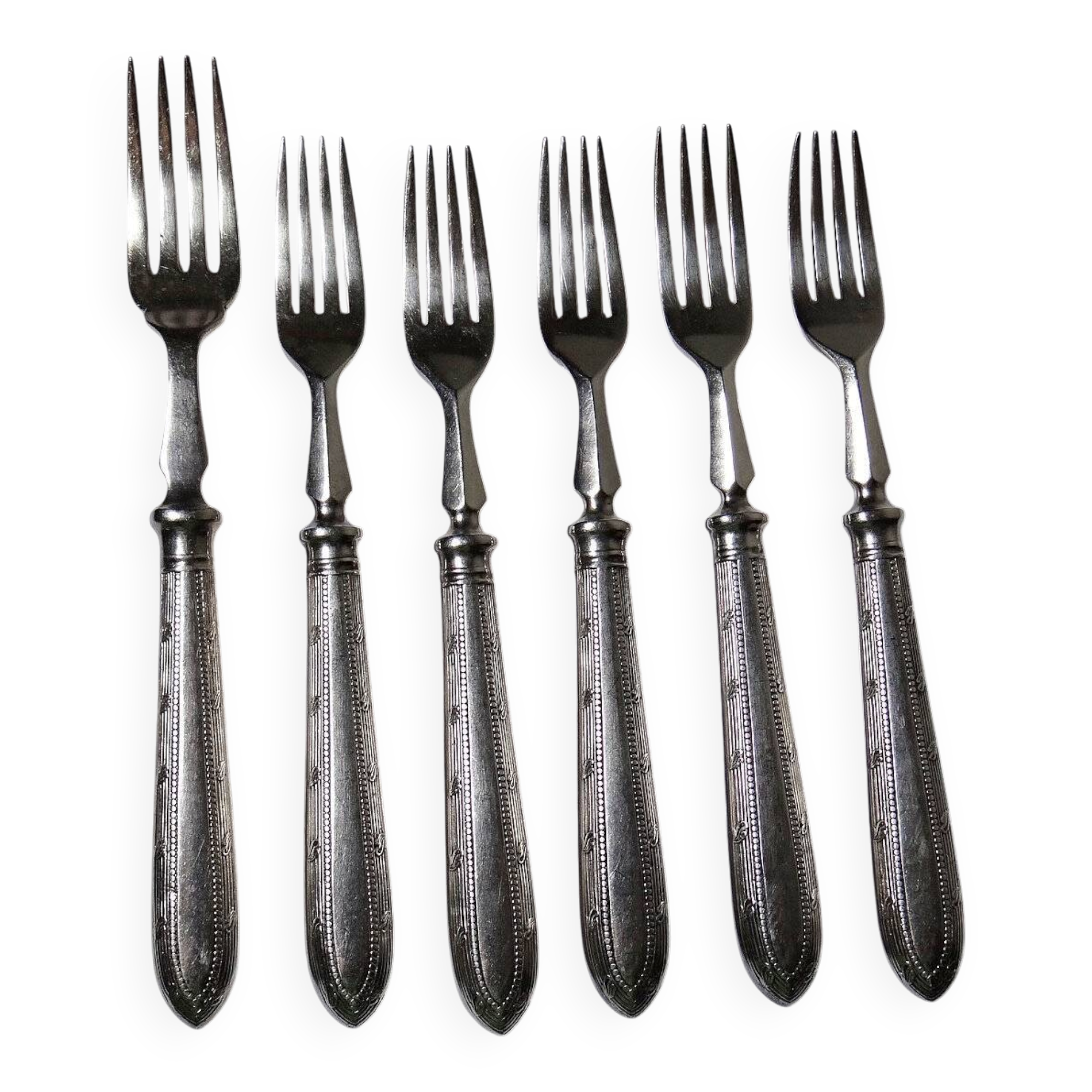 Dessert or entremets forks Mappin & Webb antique silver-plated