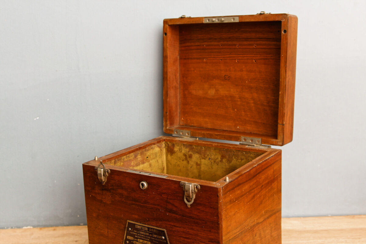 Mahogany and brass box, early twentieth