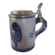 Chope à bière avec couvercle en étain pur