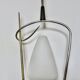 Arlus chandelier/pendant light, opaline glass and brass, 1950s or 60s, vintage
