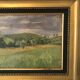 Country landscape, old oil on panel