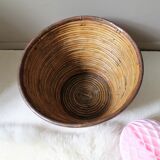 Vintage bamboo & brass basket