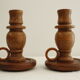 2 bougeoirs en bois