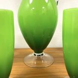 Ensemble carafe et 6 verres rétro, Murano, années 1960