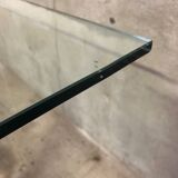 Post modern tempered glass table circa 1980