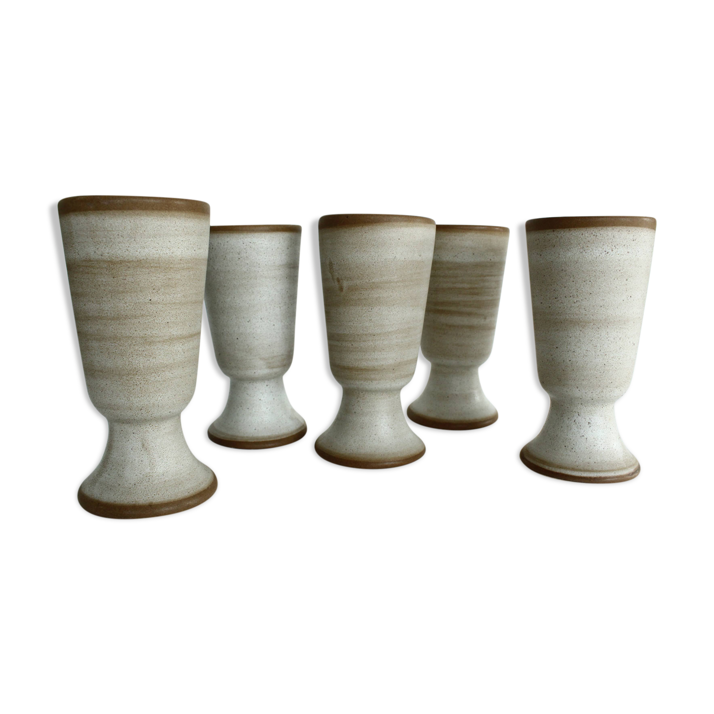 Set of 5 sandstone mazagrans
