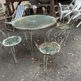 Wrought iron garden furniture