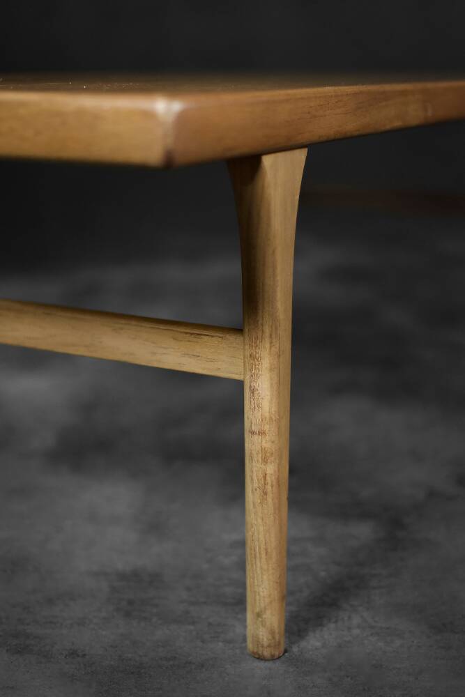 Low vintage mid-century danish modern teak coffee table, 1960s