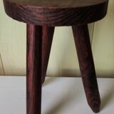 Tabouret bois rustique