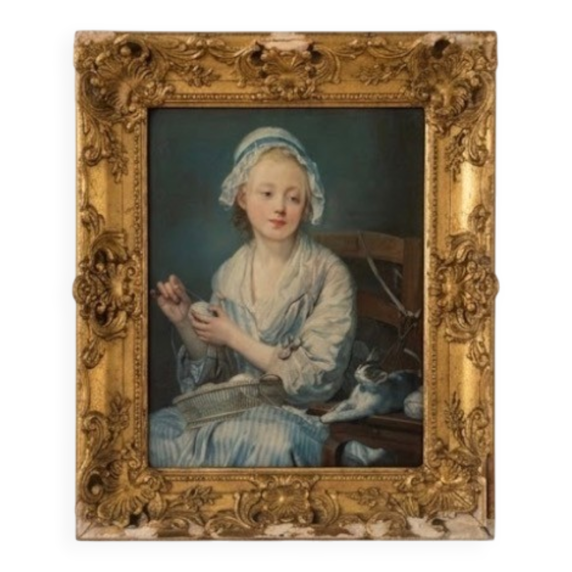 18th-century style table after Greuze – Stamped Atelier Schitter