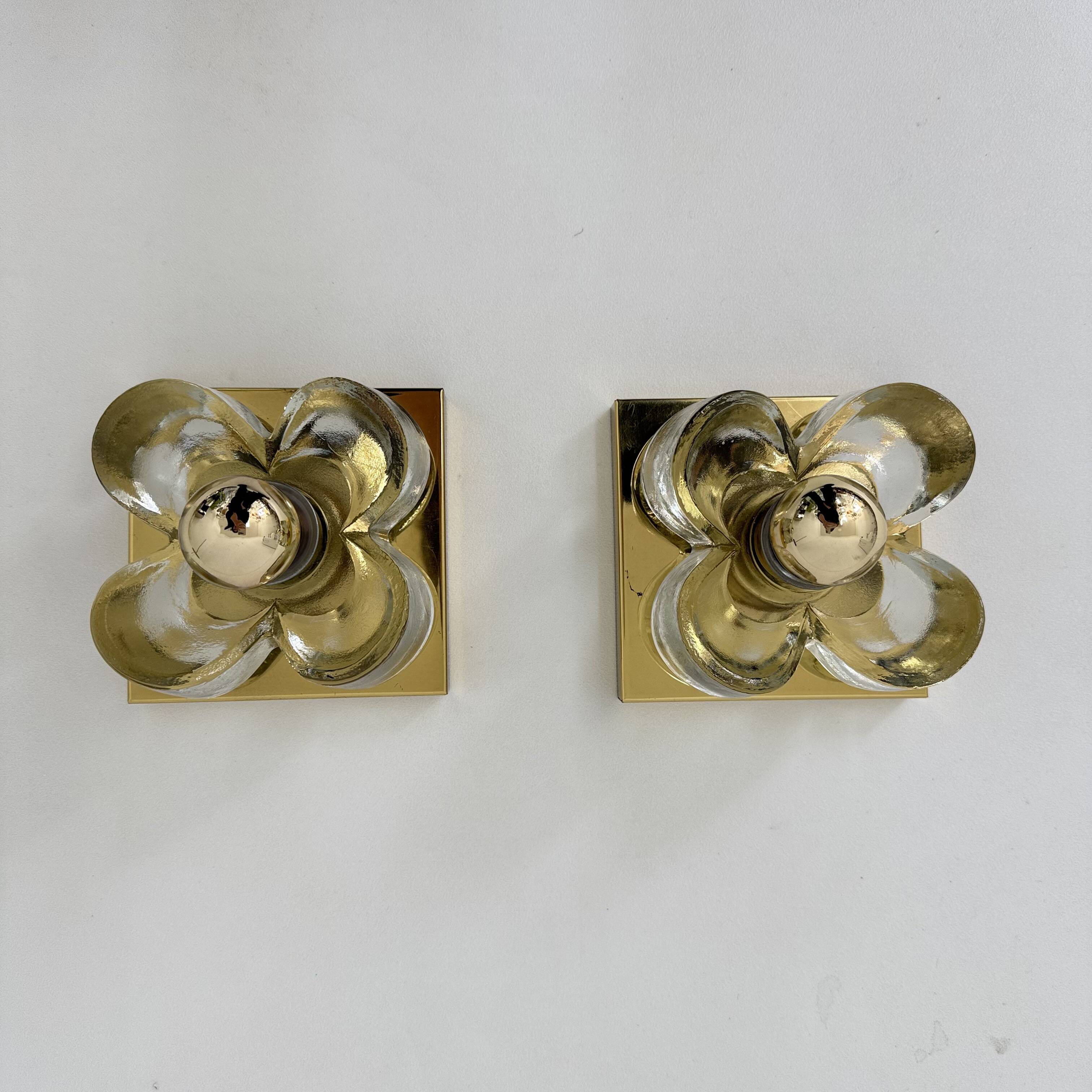 Paire d'appliques Sische Leuchten, années 1970